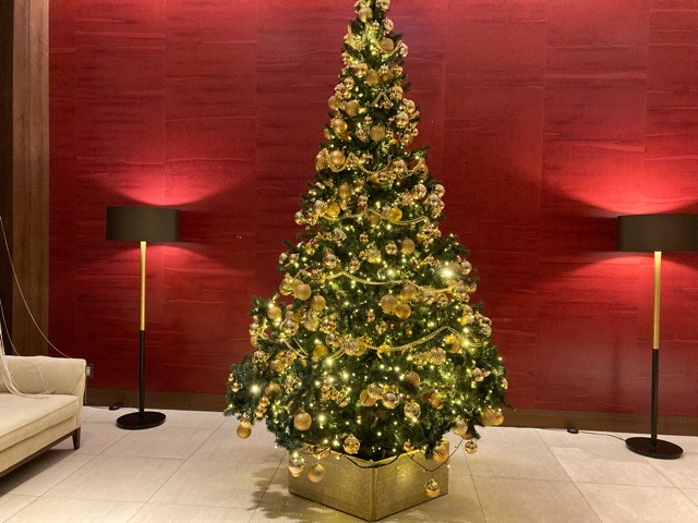 ウェスティンホテル仙台_26階フロント_クリスマスツリー