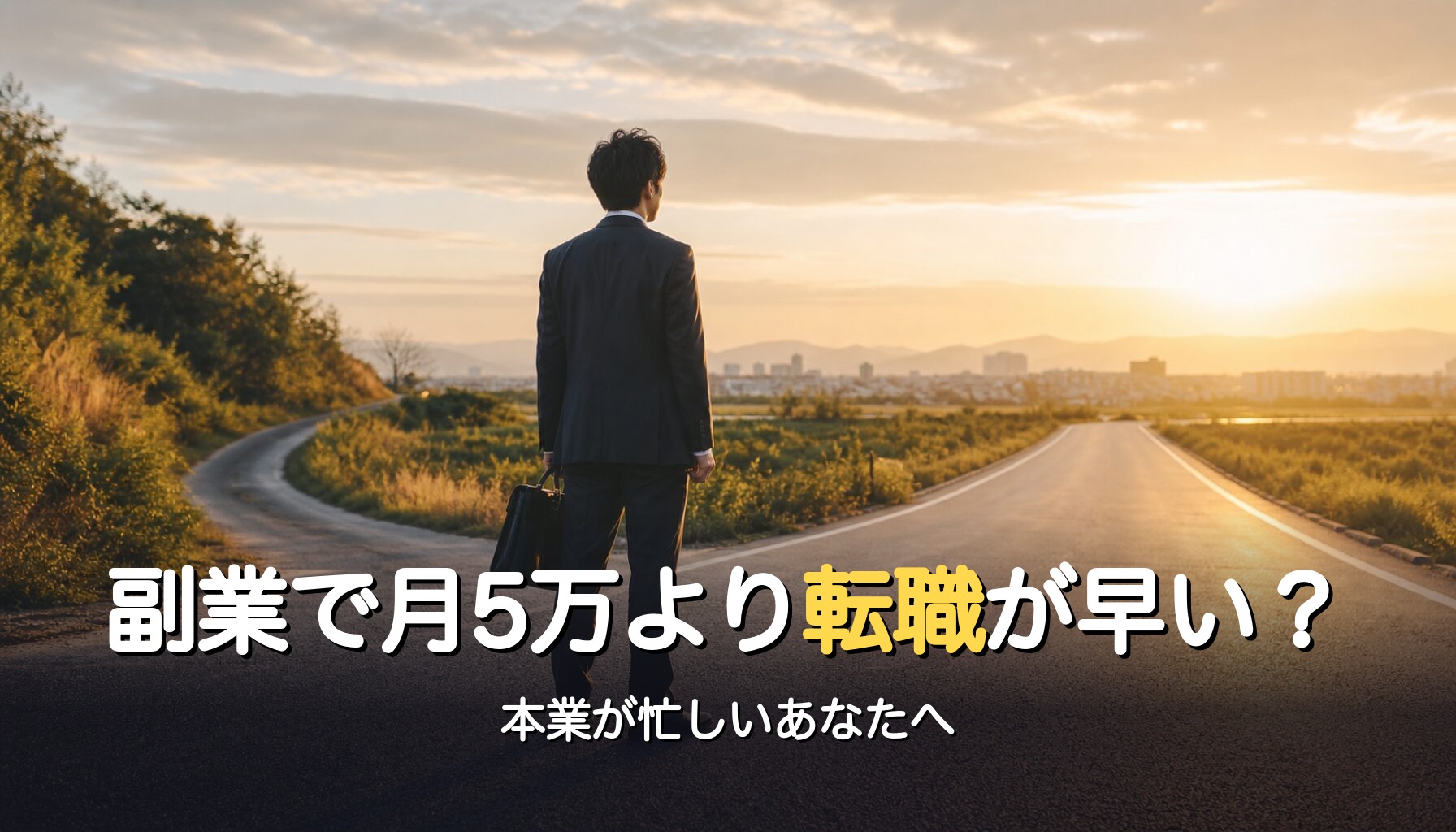 副業で月5万を稼ぐより転職した方が早い？｜本業が忙しいあなたこそ先に転職を考えるべき理由