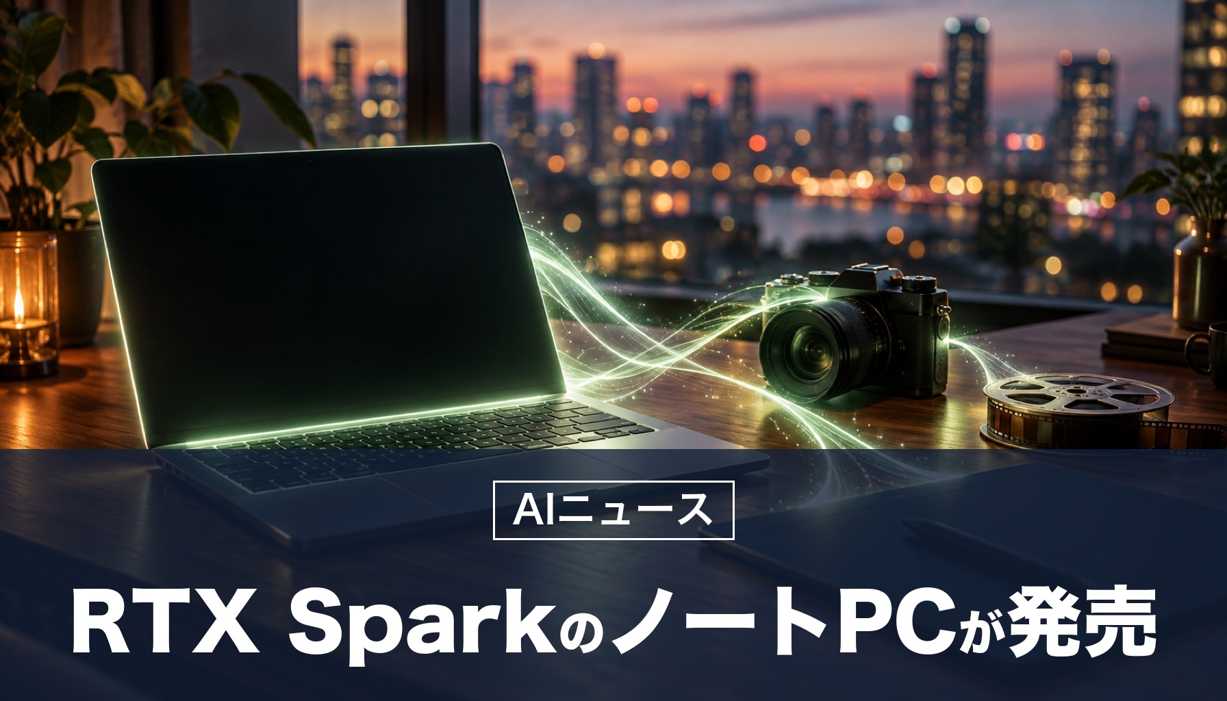 NVIDIAの新しいパソコン用の部品「RTX Spark」を積んだノートパソコンが10月16日に発売。手元でAIエージェントを動かせ、PhotoshopやPremiereは最大2倍速く