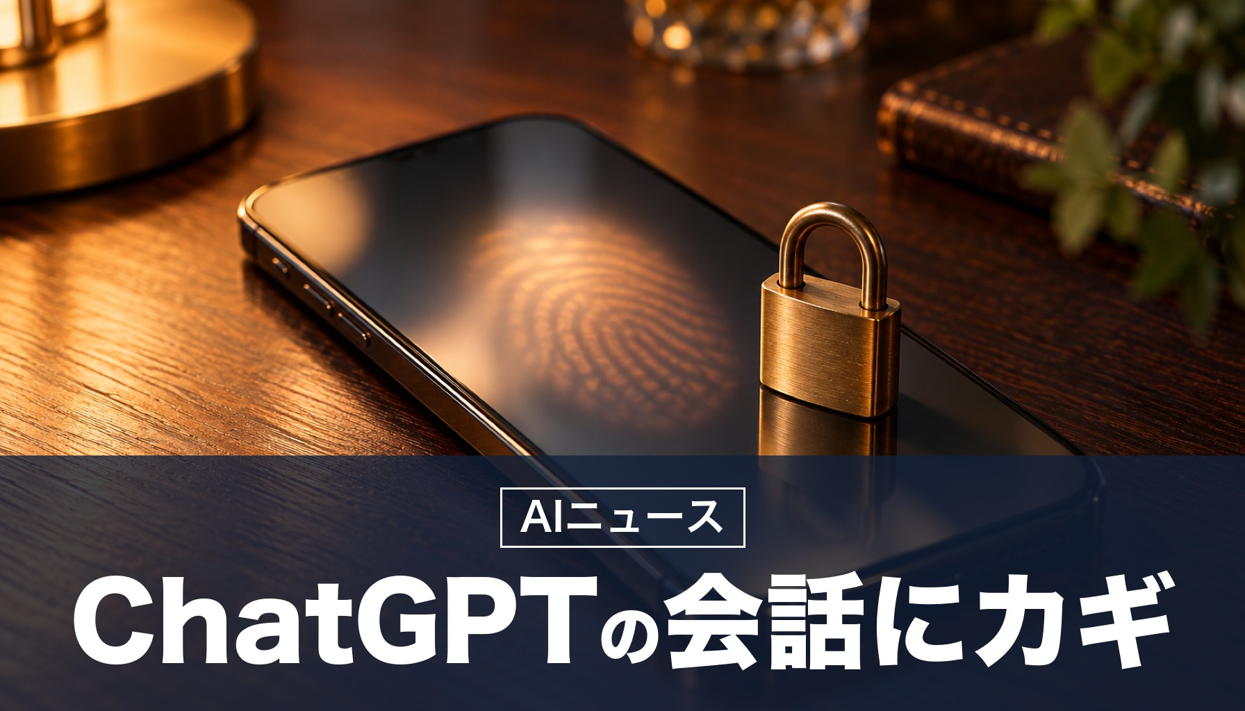 ChatGPTで、会話に「カギ」をかけられるように。履歴や検索から隠し、4けたの暗証番号か顔・指紋で開く。無料プランから順次