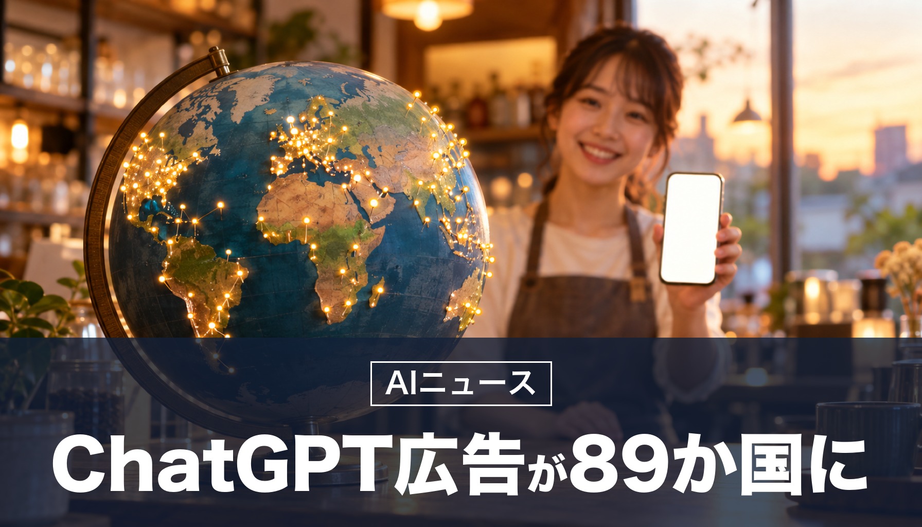 ChatGPTの広告が89か国に広がり、広告を出した企業は10万社を超えた。日本でも、自分で広告を申し込める
