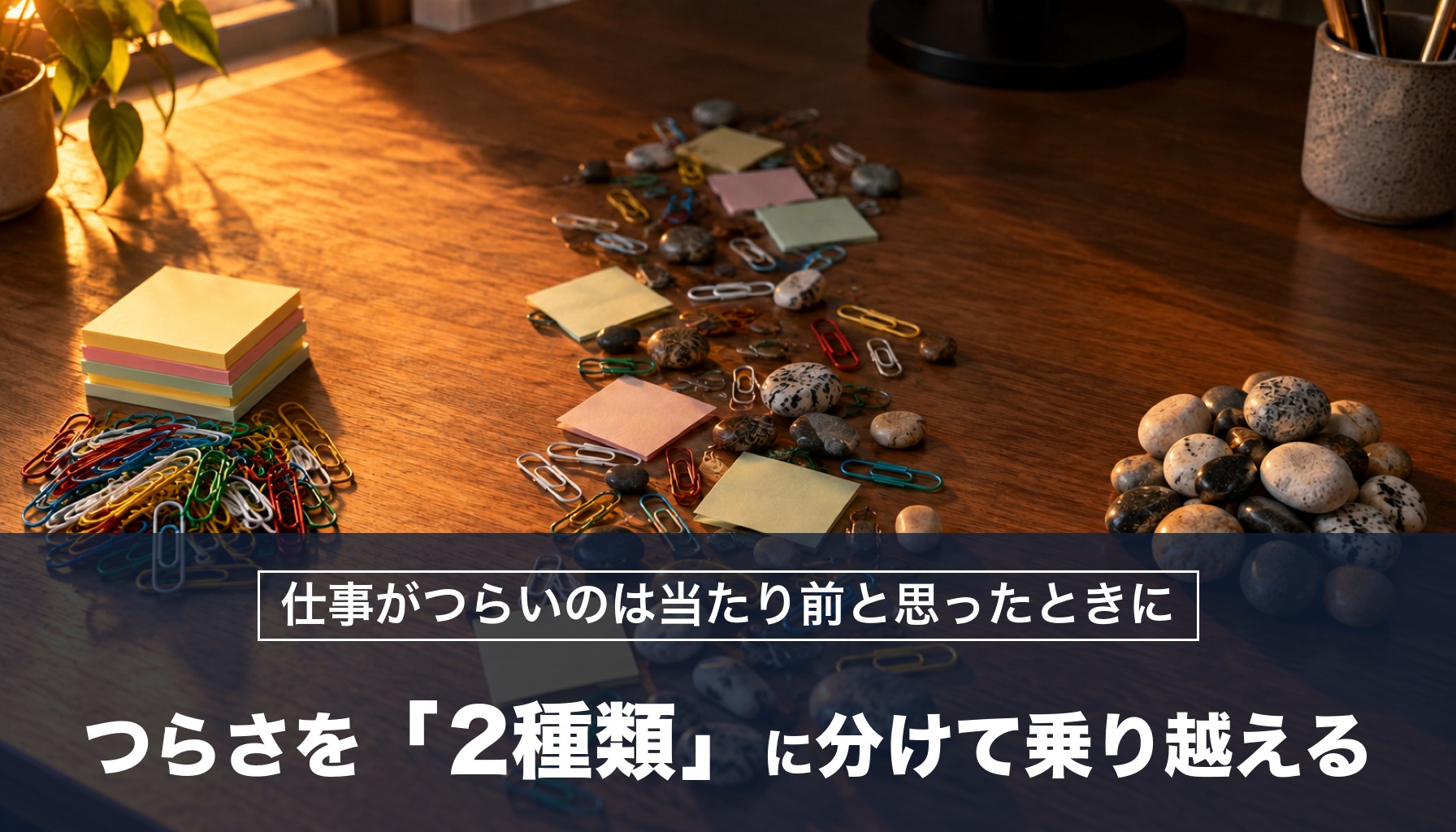仕事がつらいのは当たり前と思ったときに つらさを「2種類」に分けて乗り越える